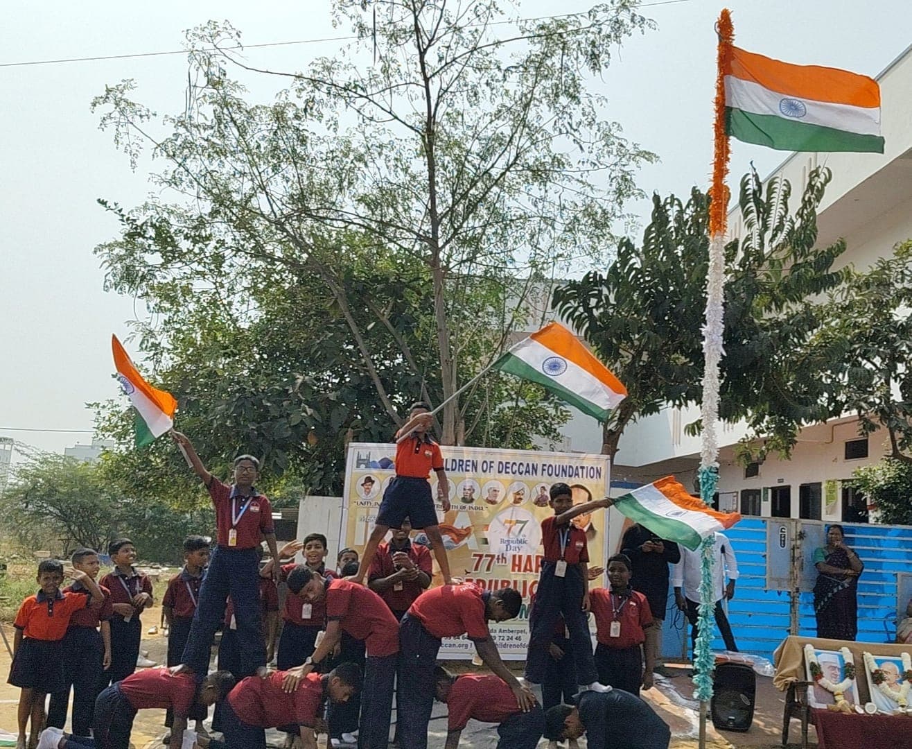 Republic Day celebrations at the home